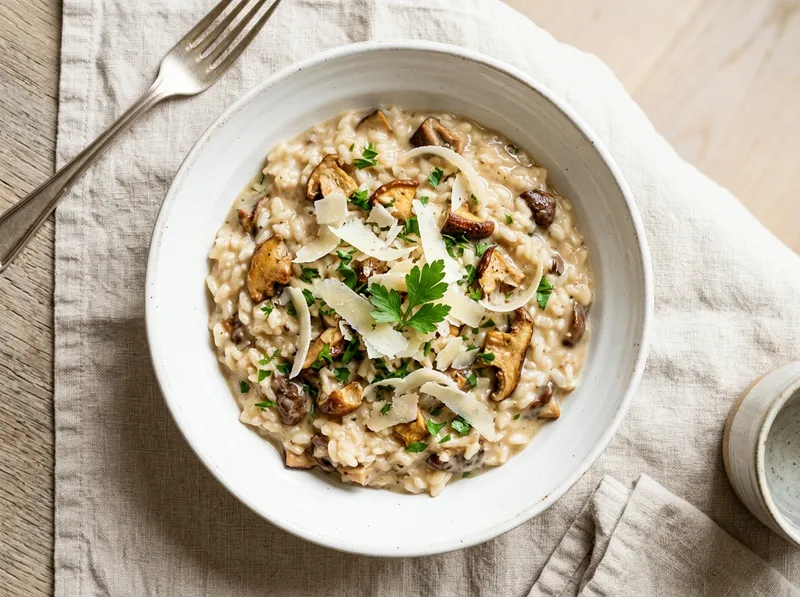 Cremiges Risotto mit Steinpilzen und Parmesan