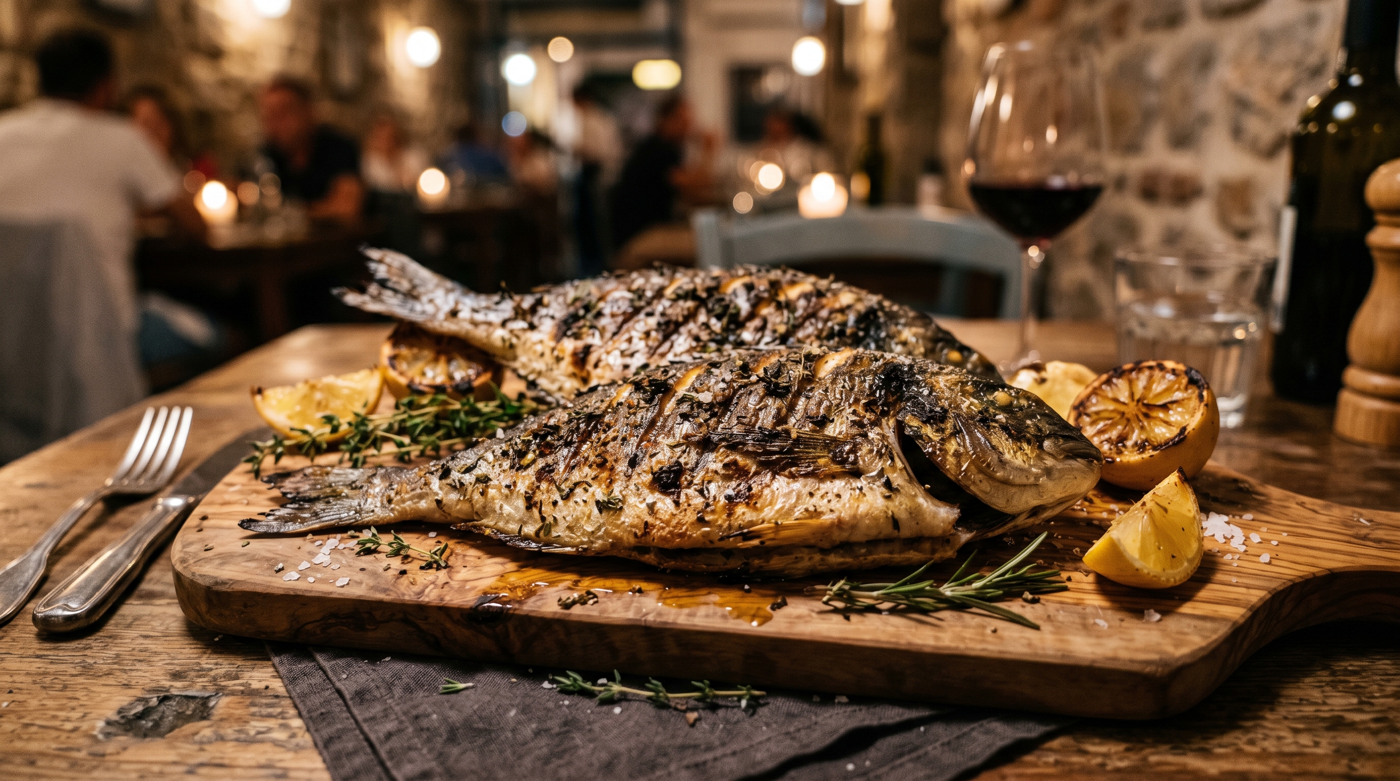Gegrillte Dorade mit Zitronen-Kräuter-Kruste