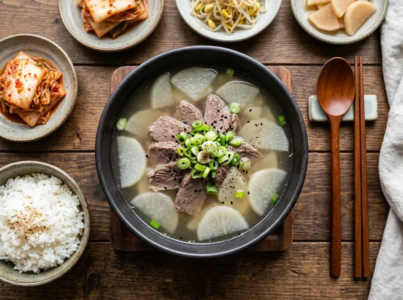 Koreanische Rindfleisch-Rettich-Suppe (Sogogi Muguk)