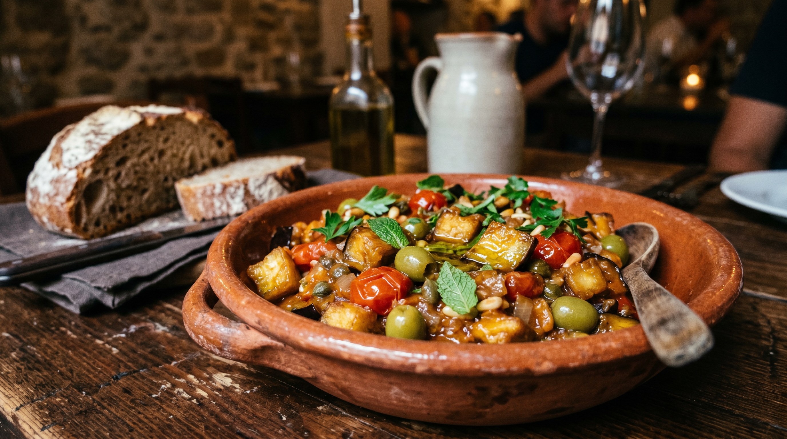 Sizilianische Caponata mit frischer Minze