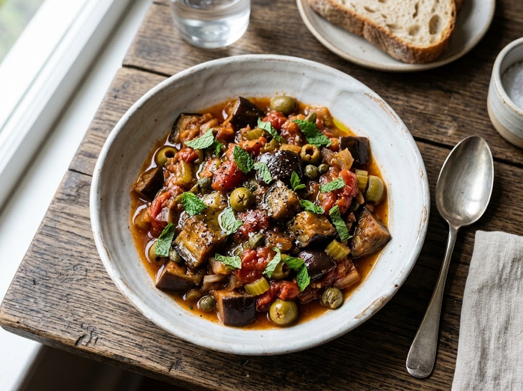 Sizilianische Caponata mit frischer Minze