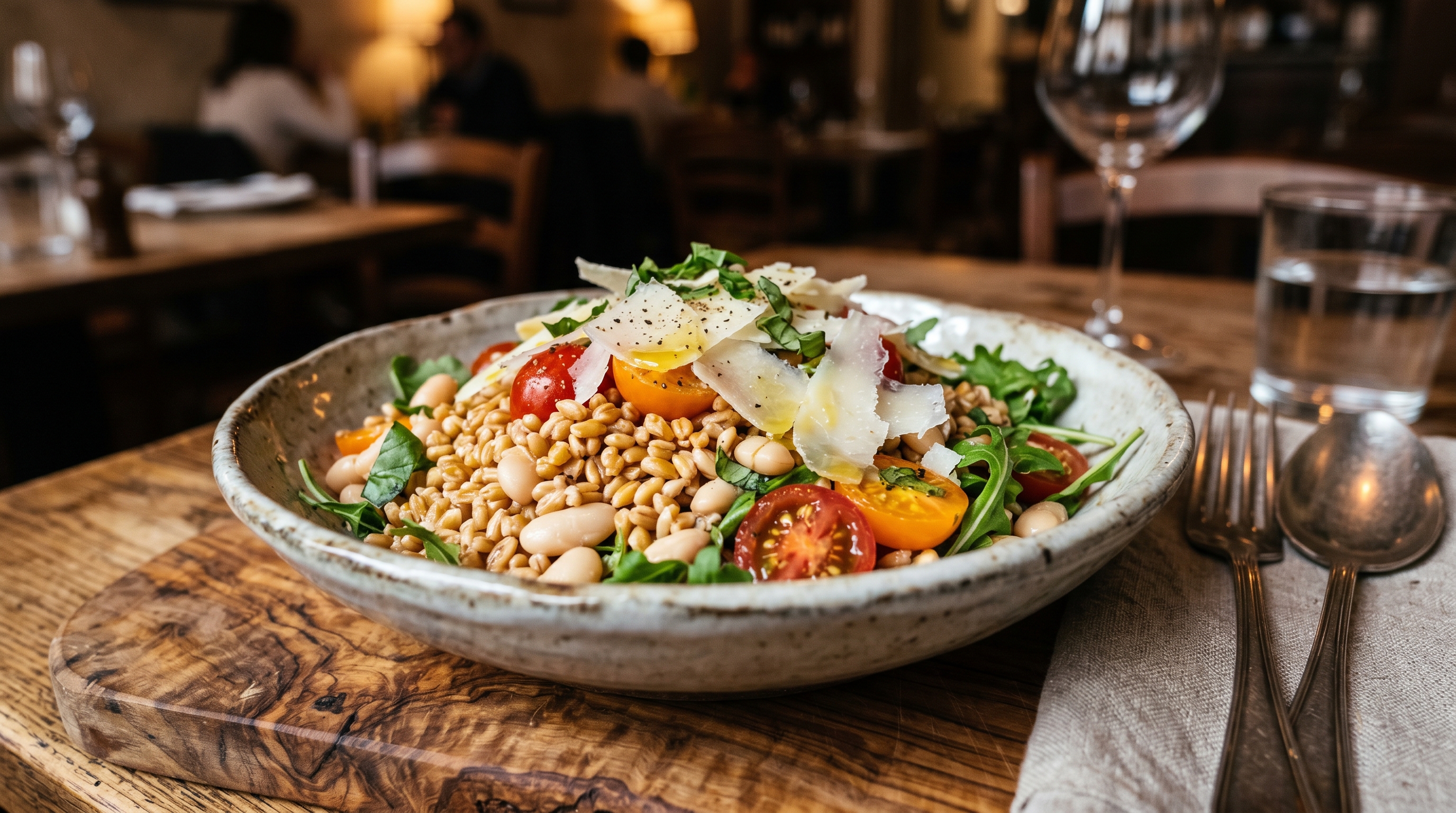 Toskanischer Dinkel-Bowl mit Weißen Bohnen und Zitronenvinaigrette